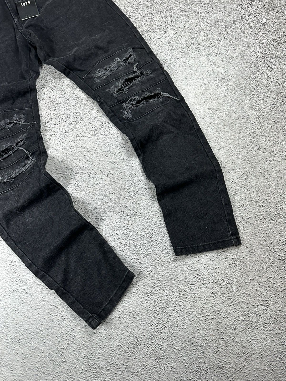 Japanese Brand Denim Slim Fit Jeans Balmain Style Hype Y2K Drill Style Size US 32 / EU 48 - 4 Thumbnail