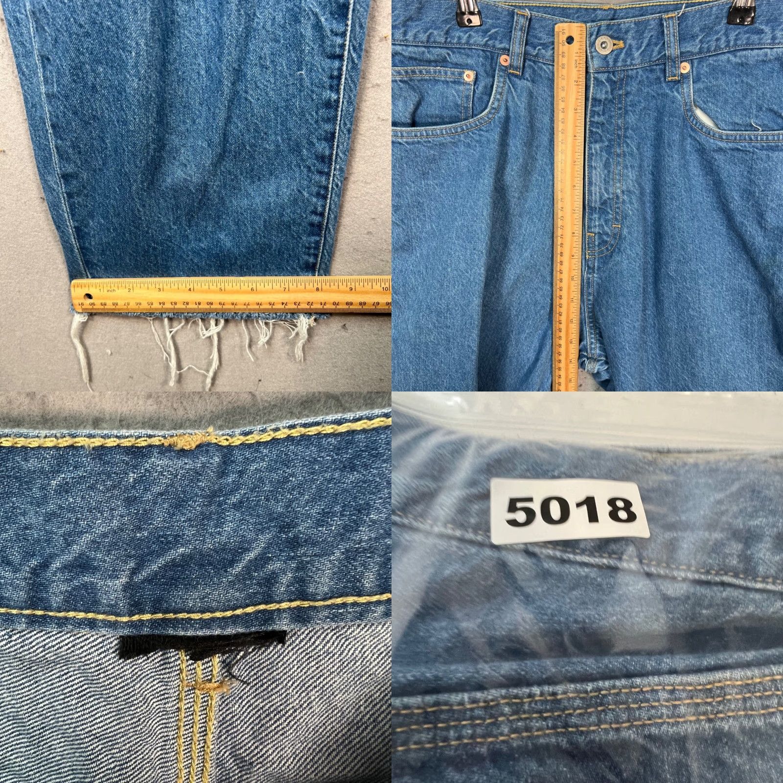 Stan Ray VINTAGE Stan Ray Jeans Mens 35 x 29 Relaxed Fit Distressed Denim Blue Size US 35 - 8 Thumbnail