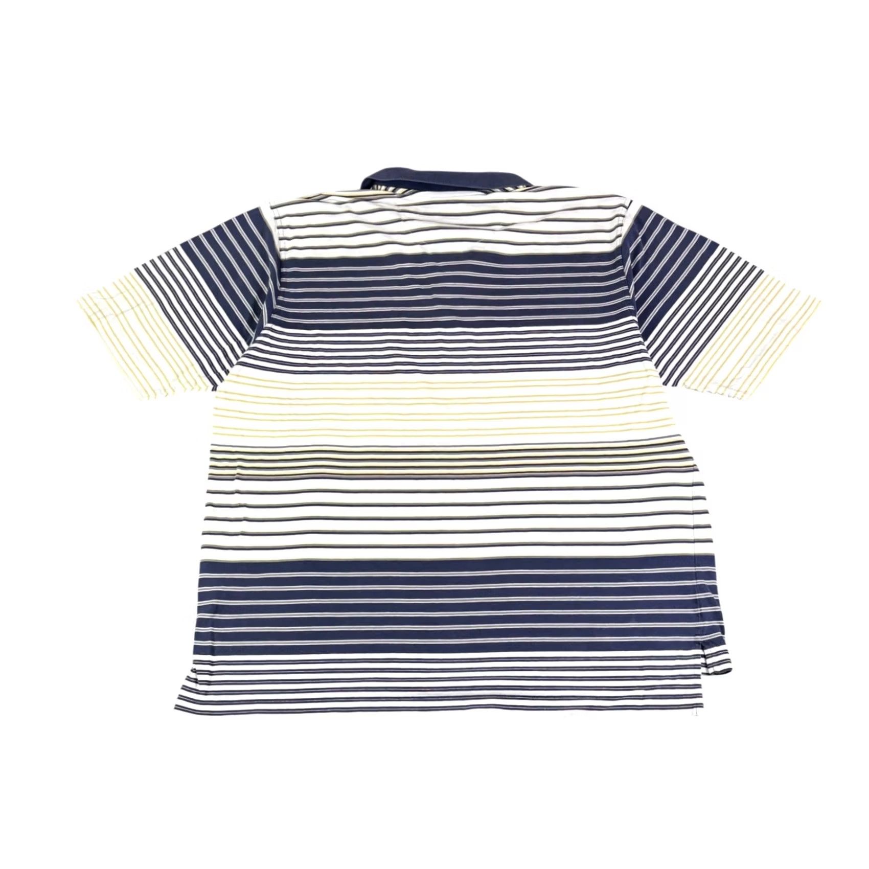 Nike Nike Golf Polo Shirt Mens XL Short Sleeve Striped Navy Blue Yellow White Multicolor 90s Casual Golf Shirt Size US XL / EU 56 / 4 - 2 Thumbnail