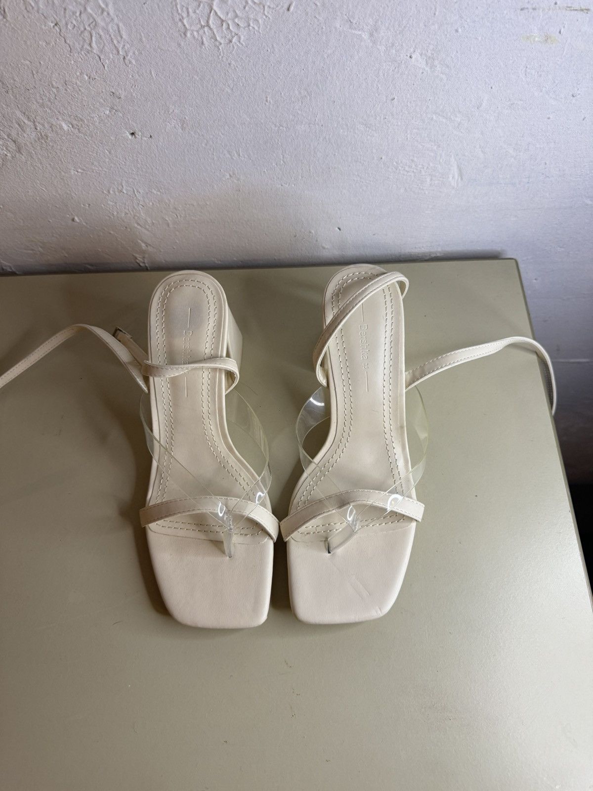 Bershka Bershka White Summer Heels Size US 5 / IT 35 - 3 Thumbnail