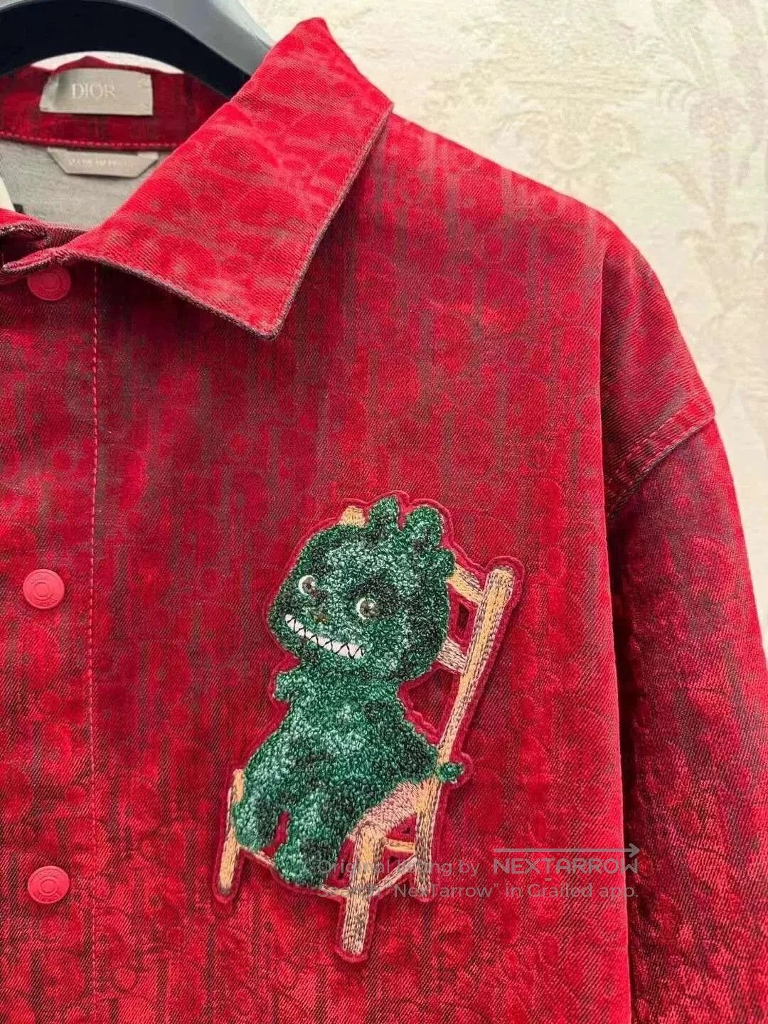 Dior DIOR x Otani Red Denim Jacket. Size US M / EU 48-50 / 2 - 2 Thumbnail