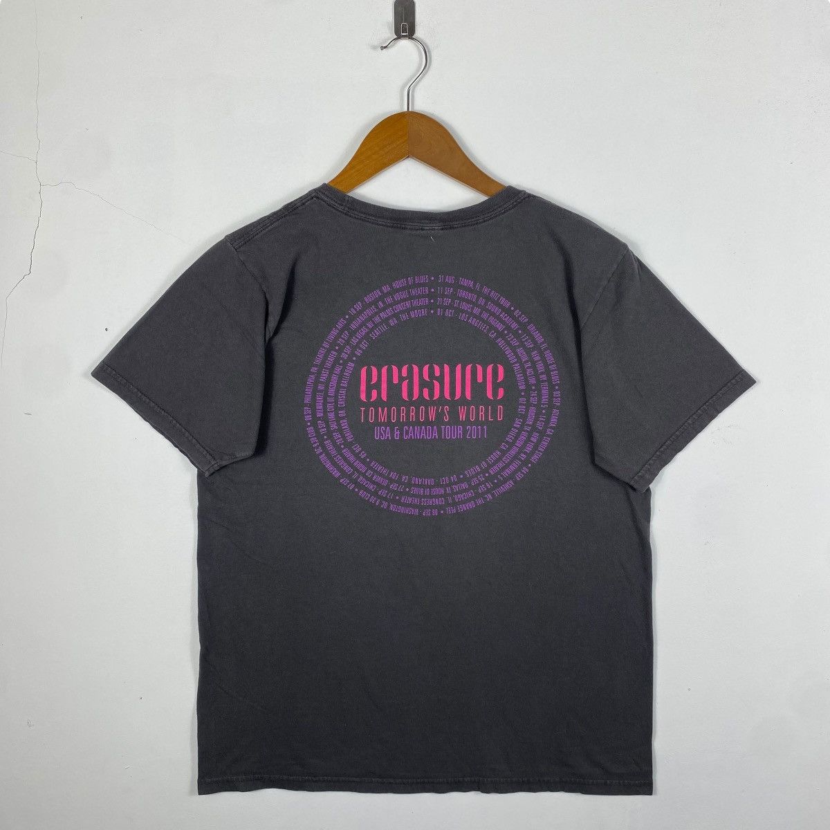 Band Tees × Vintage ERASURE Tomorrow's World Usa & Canada Tour 2011 Synth Pop Size US M / EU 48-50 / 2 - 4 Thumbnail