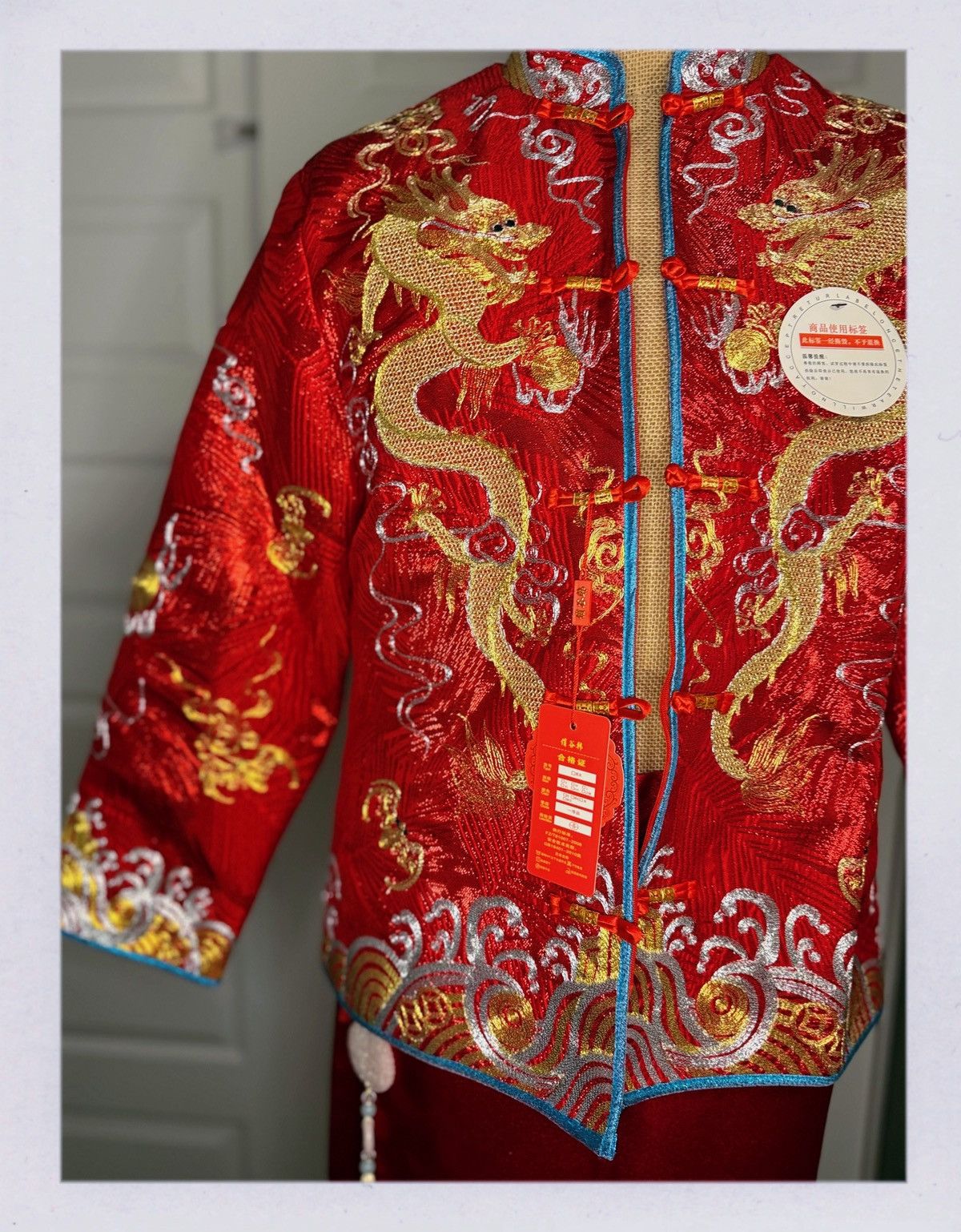 Other Brand New Traditional Chinese Men’s Wedding Outfit – Red Size 38L - 2 Thumbnail