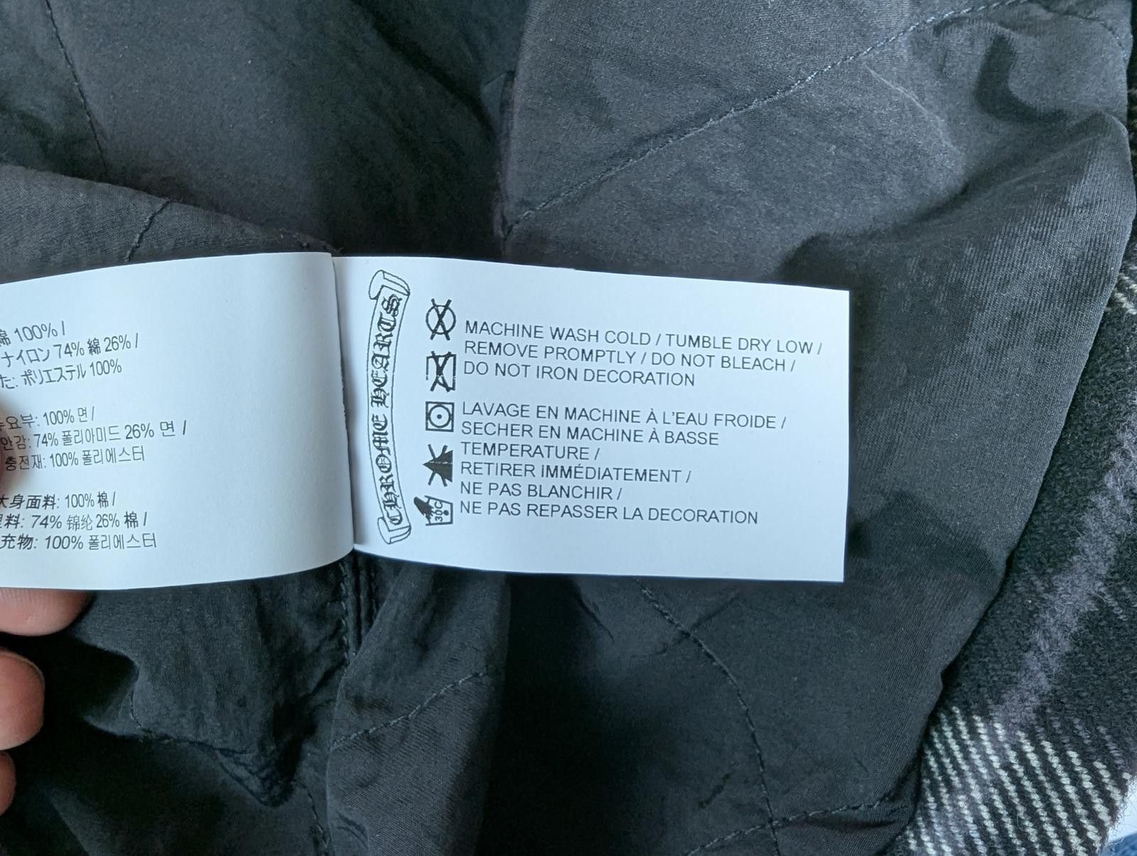 Chrome Hearts Chrome Hearts Padded Flannel Shirt in Black/White - Medium Size US M / EU 48-50 / 2 - 6 Thumbnail