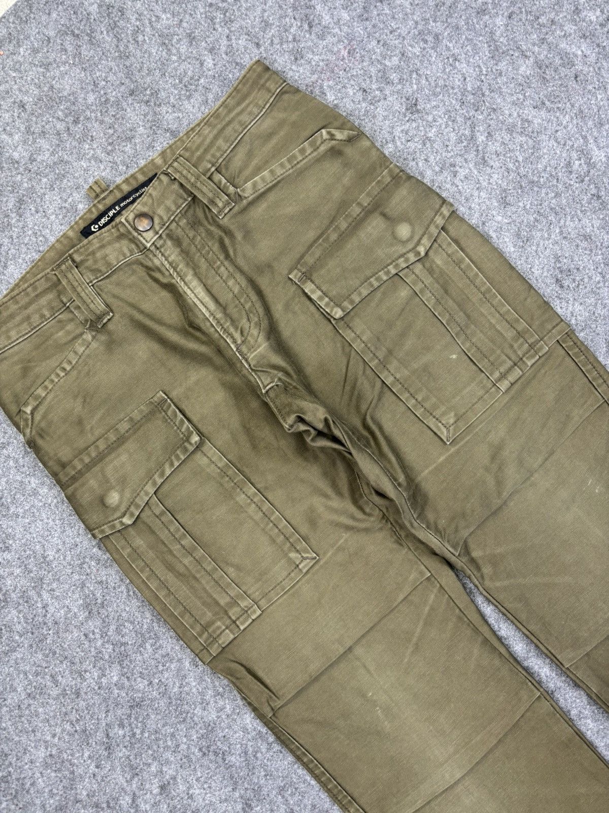 Japanese Brand DISCIPLE motocyclist Stylish Sturdy Cargo Biker Pant F739 Size US 29 - 8 Thumbnail