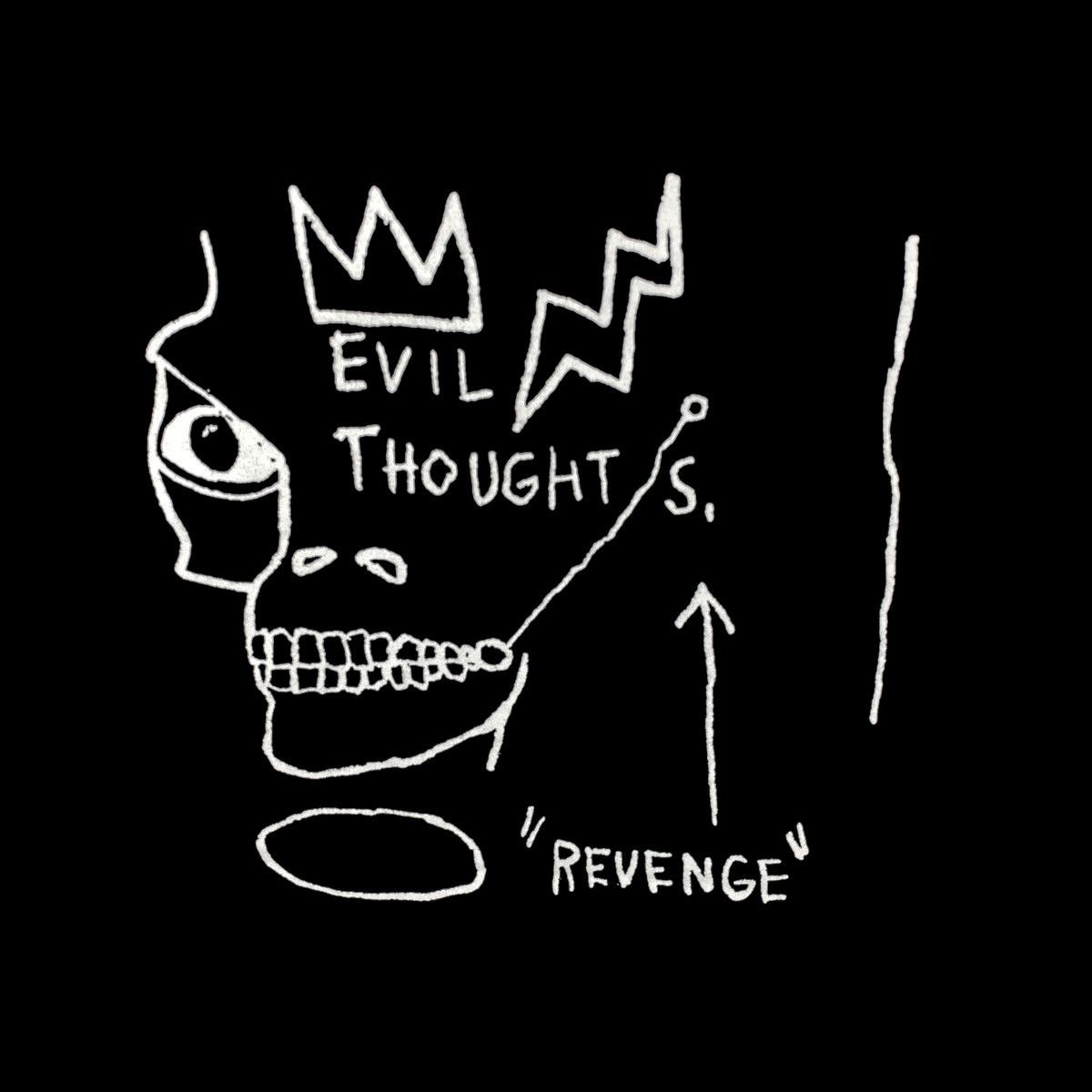 Jean-Michel Basquiat Vintage 00's JEAN-MICHEL BASQUIAT Evil Thoughts Revenge Size US S / EU 44-46 / 1 - 2 Thumbnail