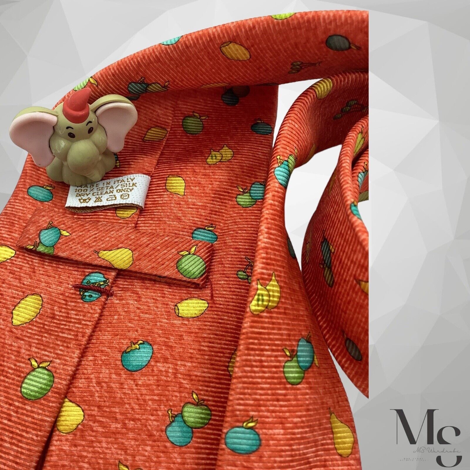 Bvlgari BVLGARI 7Fold By Davide Pizzigoni Orange Fruit Print Silk Ti Size ONE SIZE - 6 Thumbnail