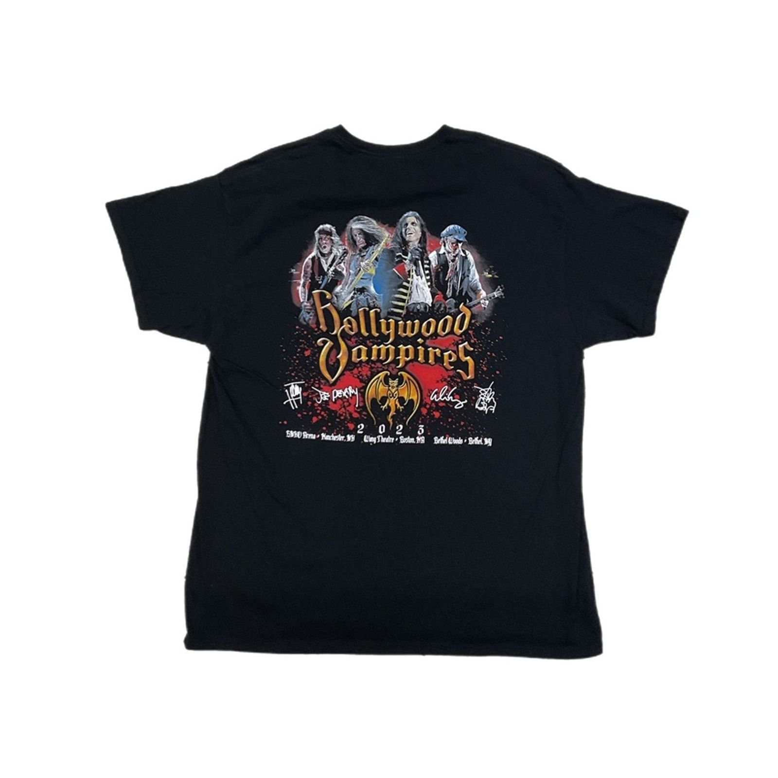 Gildan Hollywood Vampire 2023 Tour T-Shirt Size US XL / EU 56 / 4 - 2 Thumbnail
