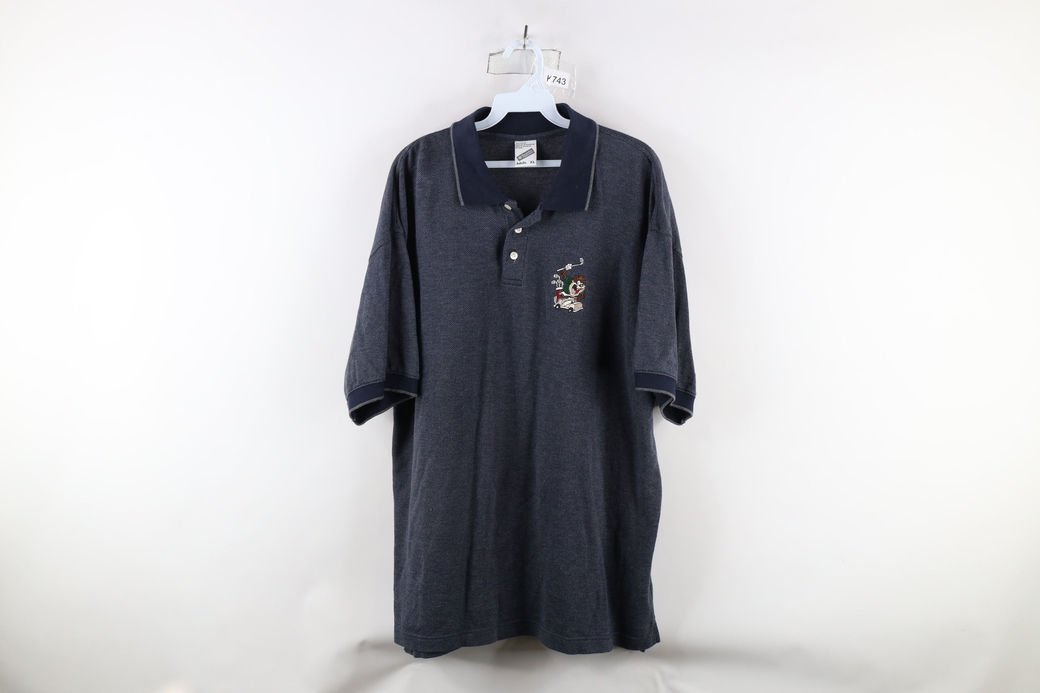 Vintage Vintage 90s Looney Tunes Taz Tazmanian Devil Golf Polo Size US XL / EU 56 / 4 - 1 Thumbnail
