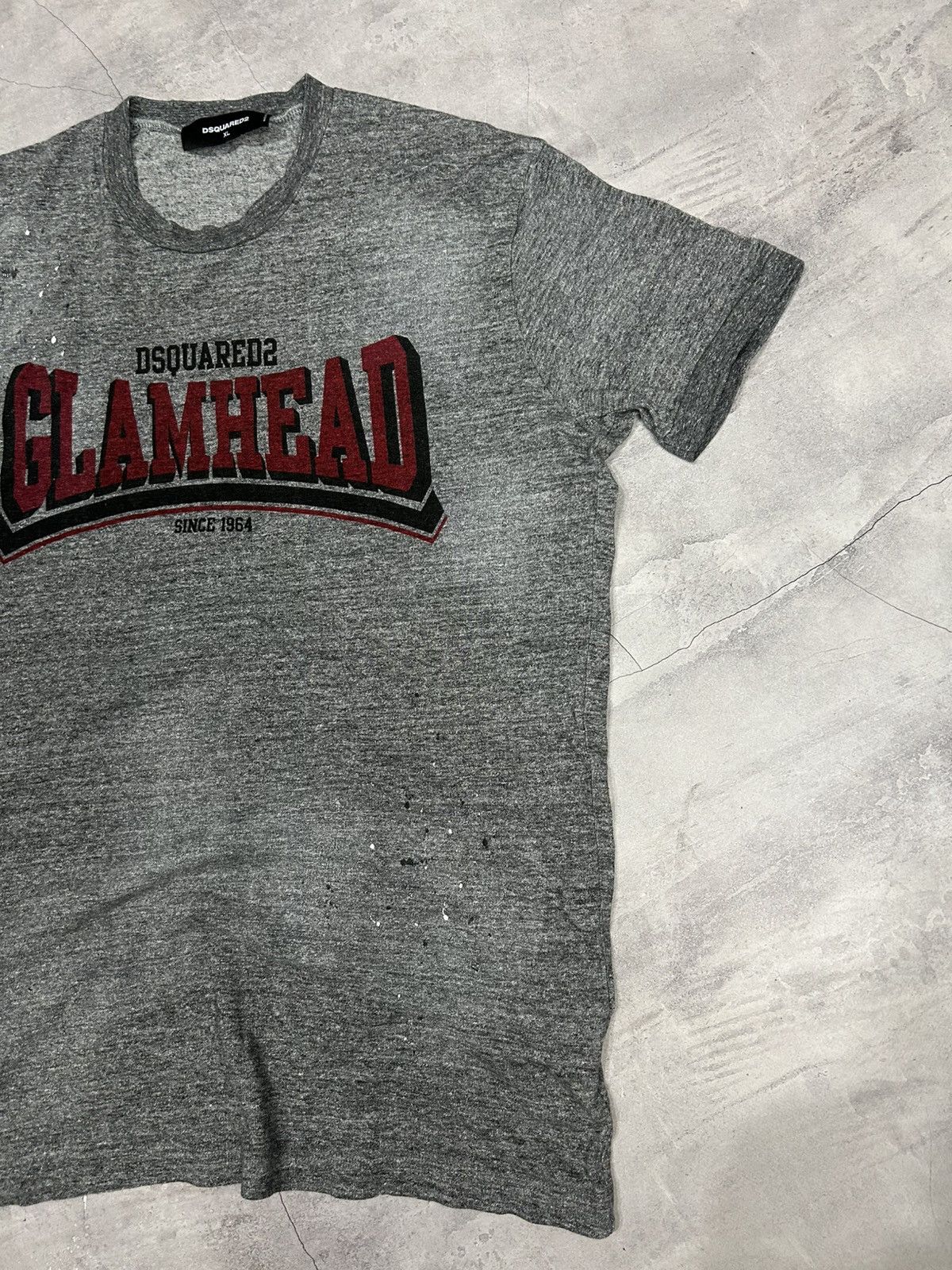 Dsquared2 Dsqured2 Glamhead melange cotton stained Tee Size XL Size US XL / EU 56 / 4 - 2 Thumbnail