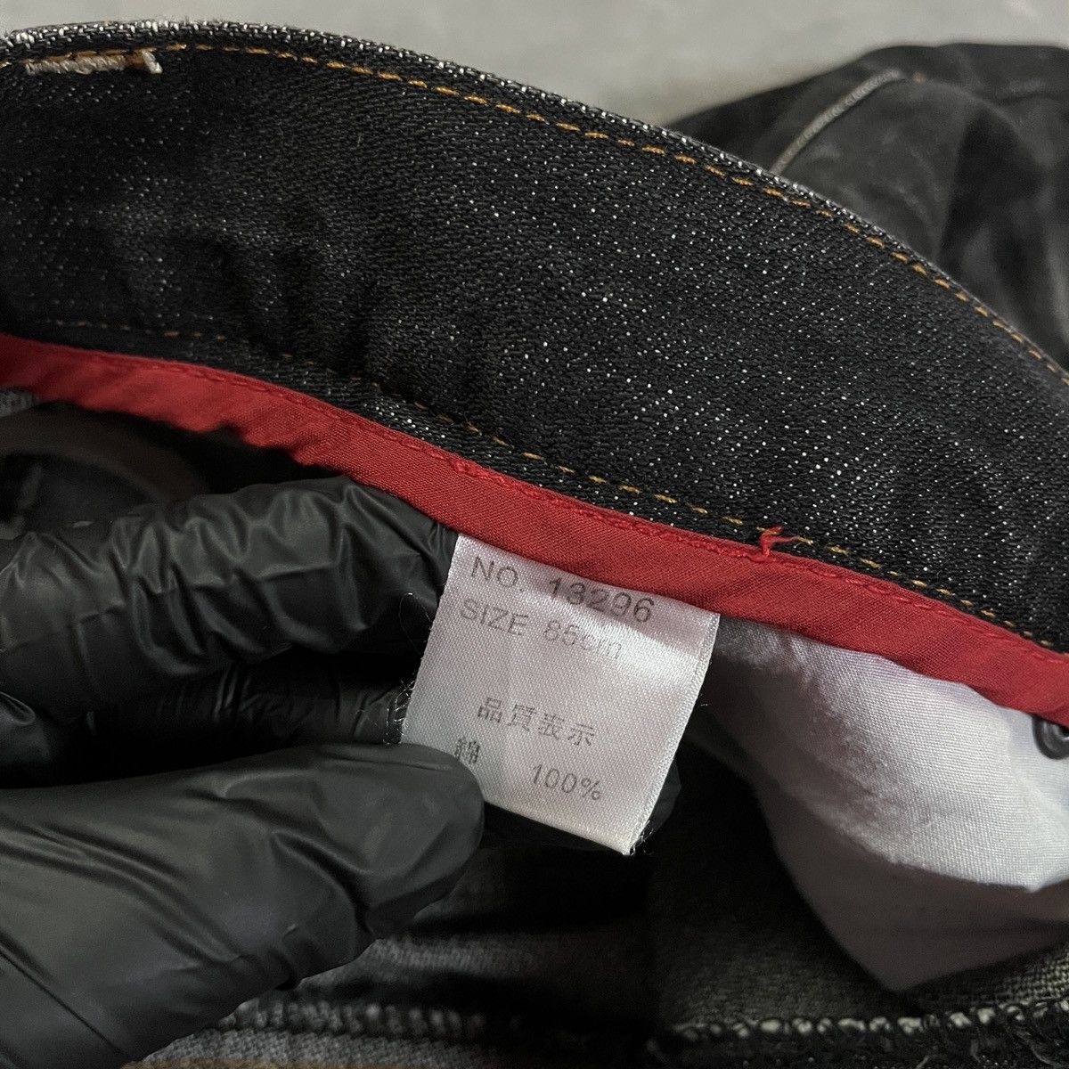 Japanese Brand Nylaus Japanese Motorcycle Dark Wash Distressed Biker Denim Size US 33 - 5 Thumbnail