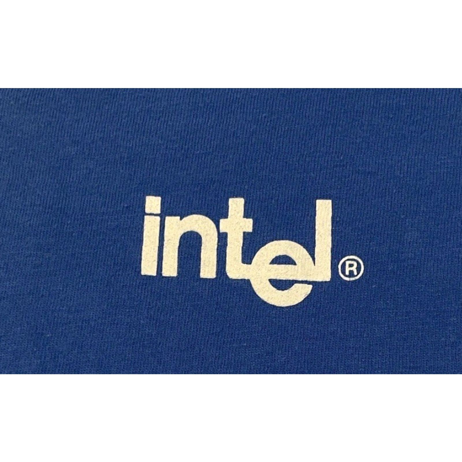 Apple VINTAGE Microsoft Shirt XL Blue 80s 90s Grunge Promo Hewlett Packard Intel i960 Funny Tech USA Space Retro Size US XL / EU 56 / 4 - 4 Thumbnail