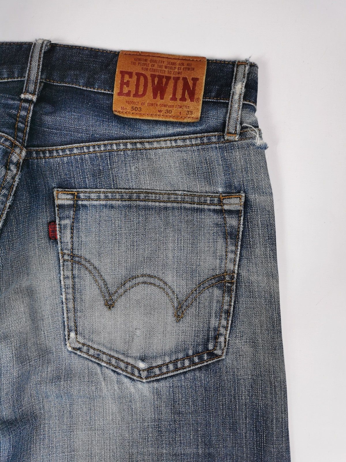 Edwin Skull patches Edwin 503 Distressed Jeans Size US 31 - 9 Thumbnail