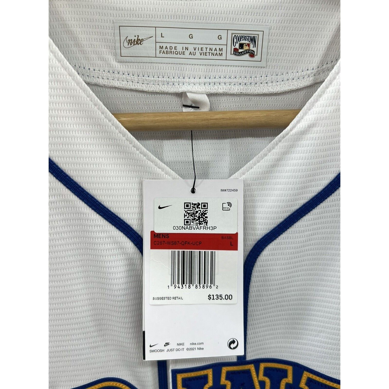 Nike Nike Mariners Ken Griffey Jr. Cooperstown Baseball Jersey Size US L / EU 52-54 / 3 - 3 Thumbnail