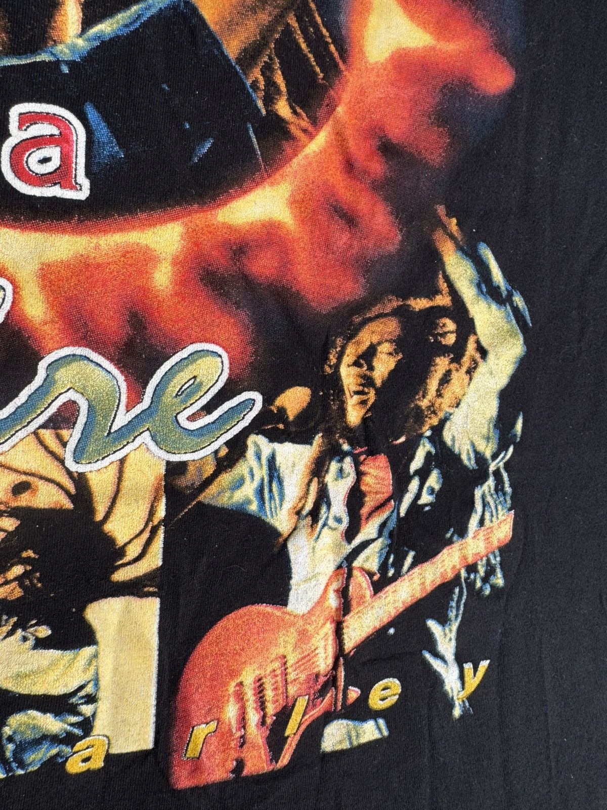 Bob Marley × Rap Tees × Vintage Bob Marley Catch A Fire Vintage 90s Rap Tour Concert T-Shirt Size US L / EU 52-54 / 3 - 10 Thumbnail