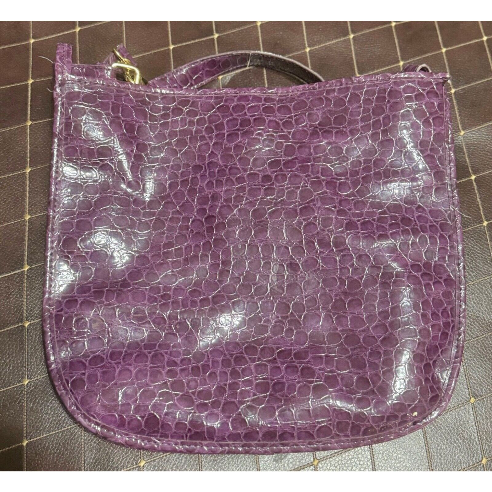 Other Gianni Bini Large Purple Leather Bag Size ONE SIZE - 11 Thumbnail