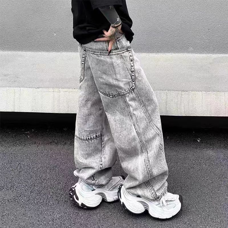 Japanese Brand × Vintage Washed and distressed hip-hop baggy jeans Size US 34 / EU 50 - 3 Thumbnail