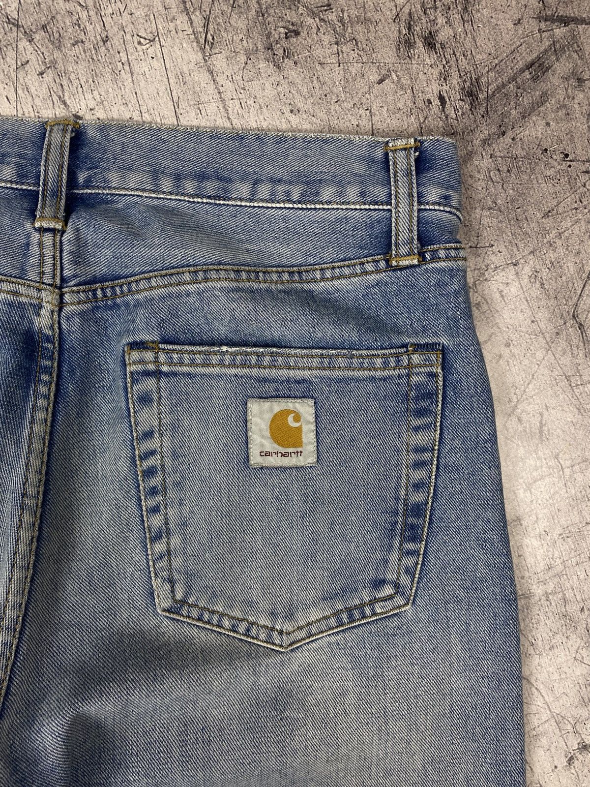 Carhartt Carhartt WIP Pontiac Pant Jeans Light Used Wash Straight Fit Size US 32 / EU 48 - 4 Thumbnail