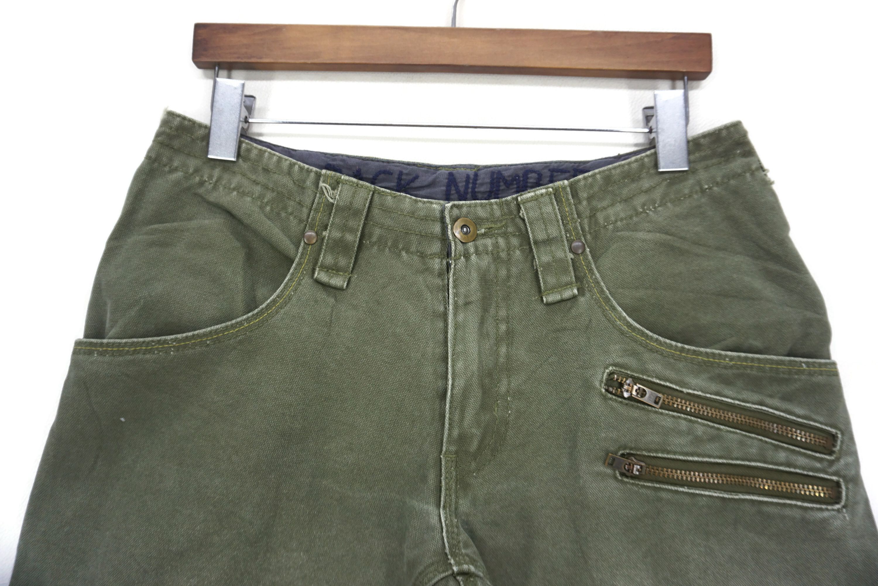 Japanese Brand Back Number Pants fit W31xL27.5 Low-Rise Cropped Canvas Size US 28 / EU 44 - 3 Thumbnail