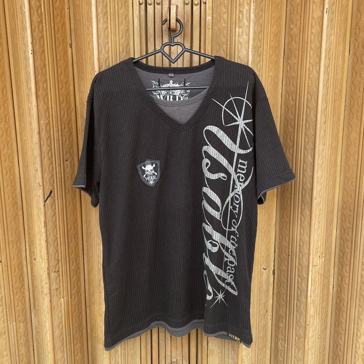 Le Grande Bleu (L.G.B.) Avant Garde L.G.B. Japanese Archive V-Neck Poem Skull Tee Size US M / EU 48-50 / 2 - 1 Thumbnail