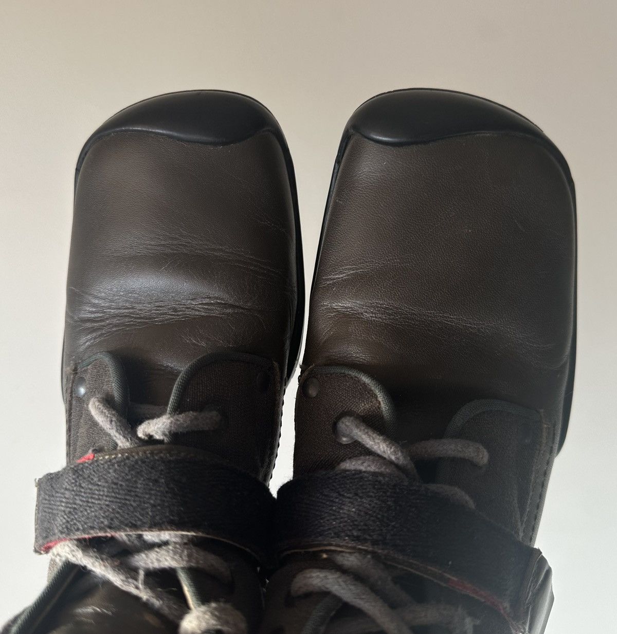 Prada Prada FW99 Leather square toe strap military boots Size US 8 / IT 38 - 8 Thumbnail