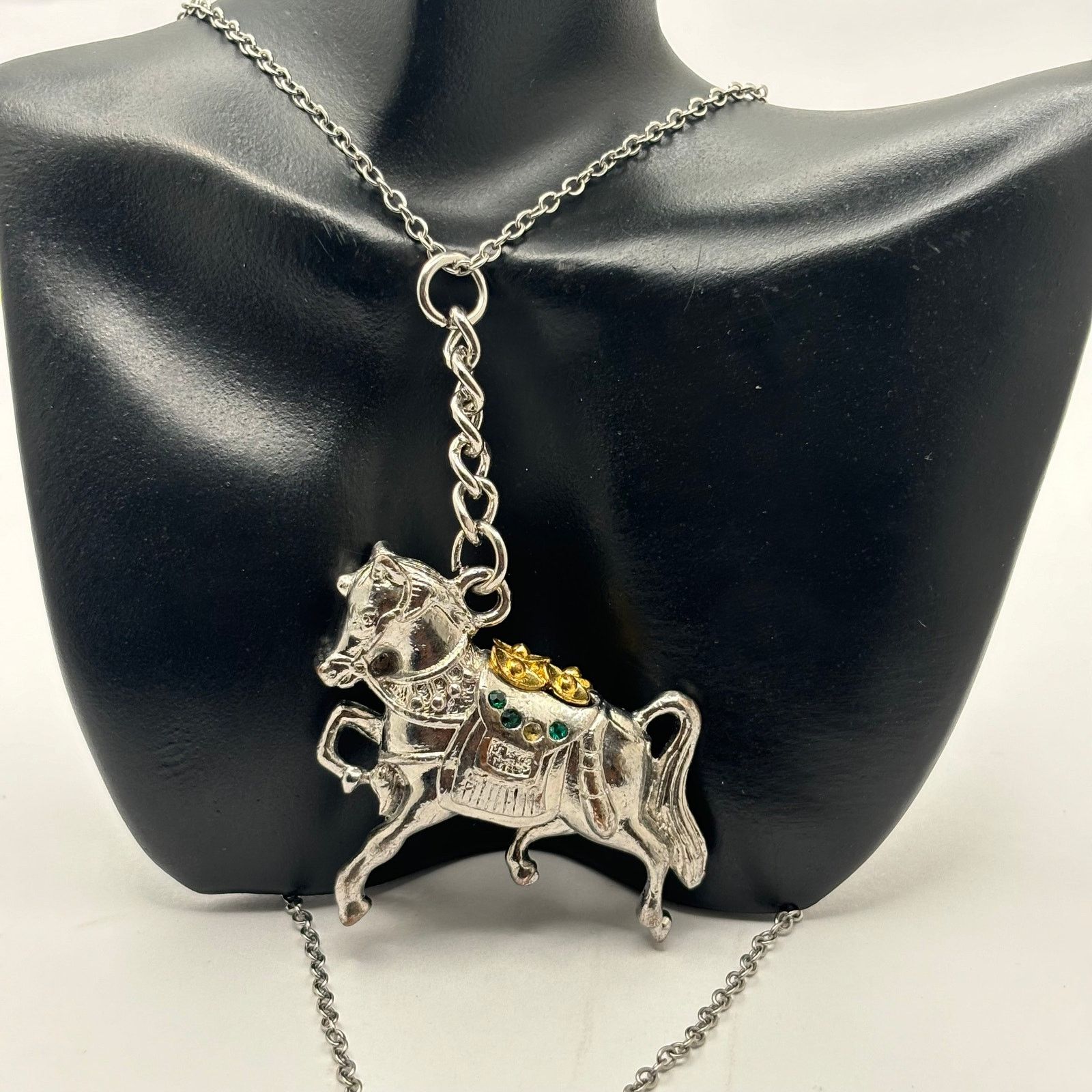 Other Silver & Gold Horse Necklace Size ONE SIZE - 1 Thumbnail