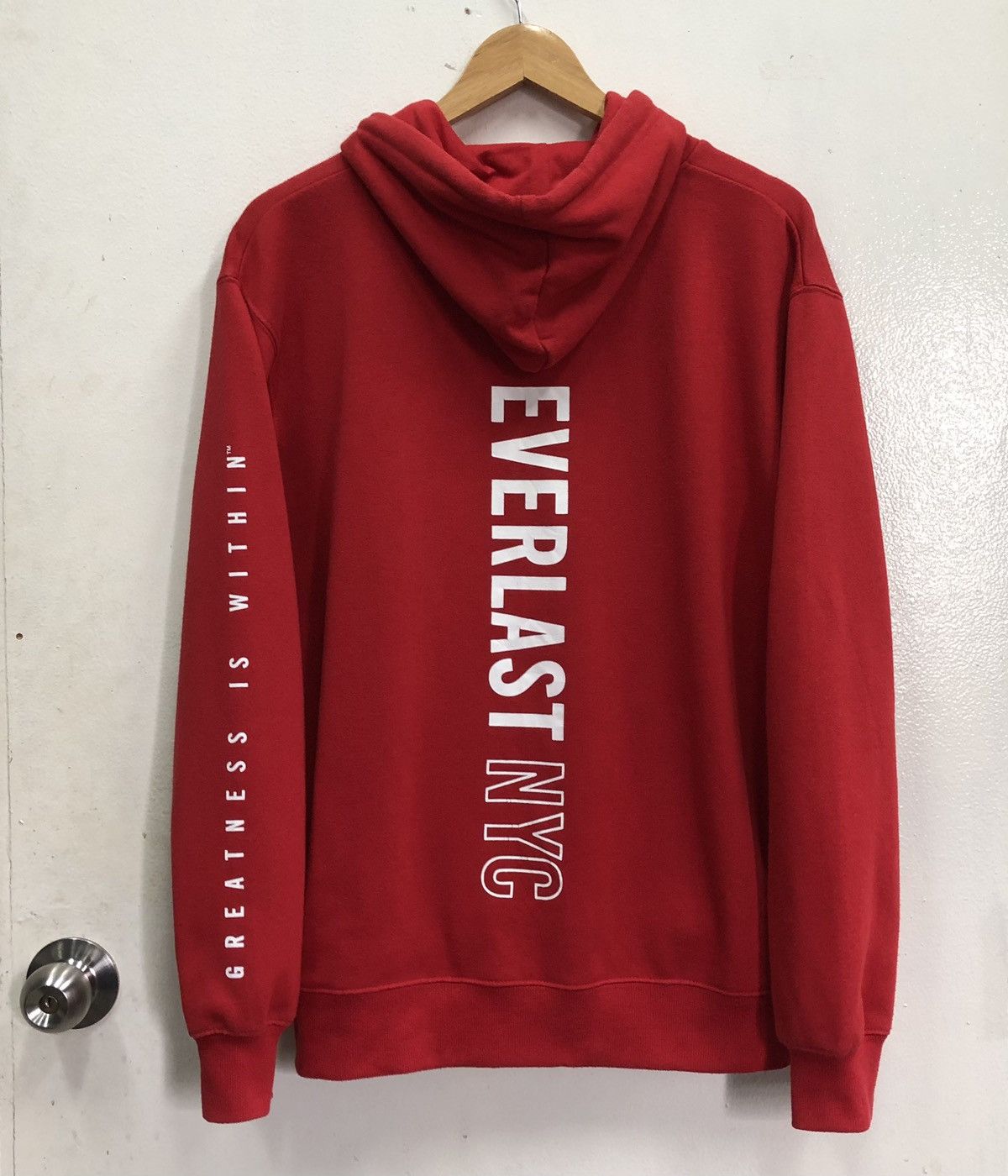 Everlast EVERLAST NYC Sweatshirt Hoodie With Logo Print Red Size US L / EU 52-54 / 3 - 8 Thumbnail