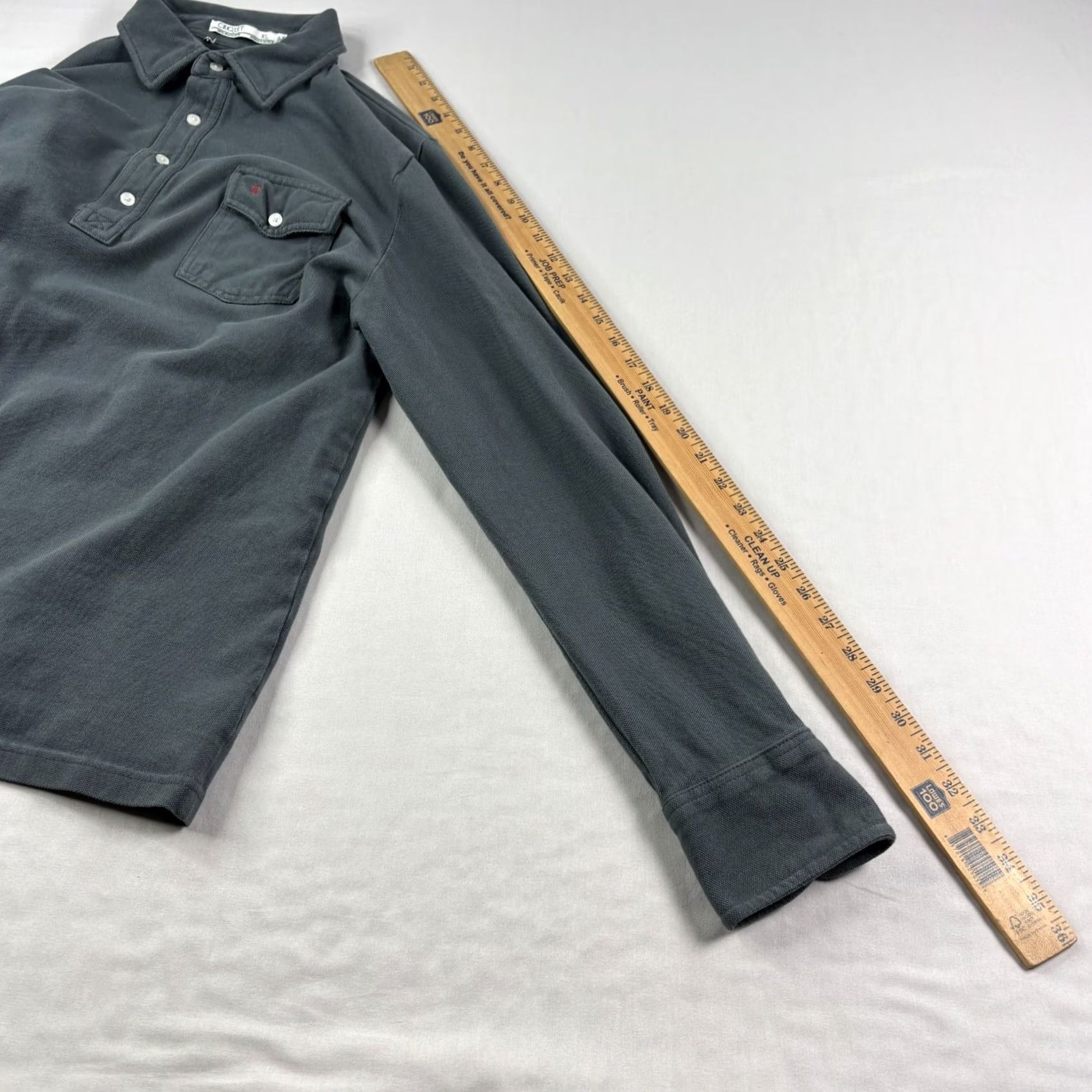 Vintage VINTAGE Criquet Polo Shirt Mens XL Gray Long Sleeve Pocket Preppy Casual Organic Cotton Size US XL / EU 56 / 4 - 6 Thumbnail