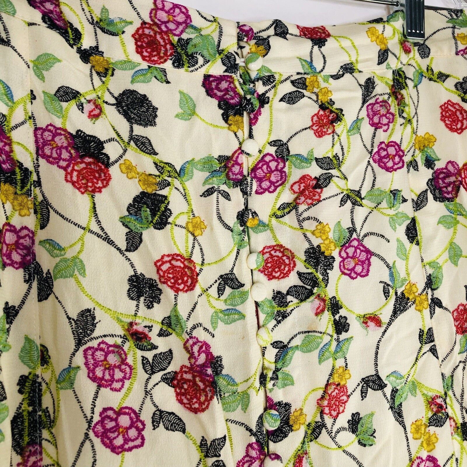 Other Vtg V Christina Tiered Floral Maxi Skirt L Half Button Fairy Size 34" / US 12 / IT 48 - 4 Thumbnail