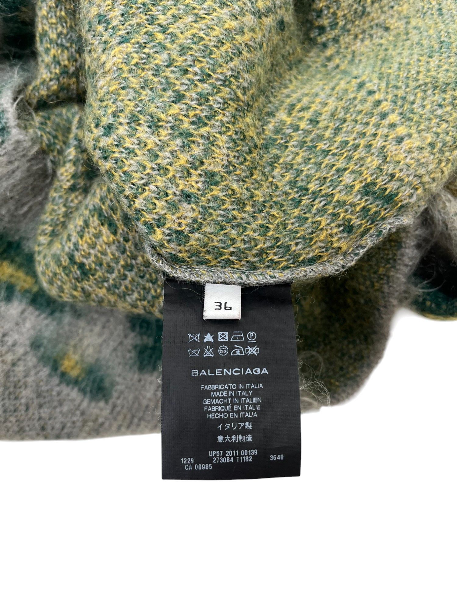 by Nicolas Ghesquierè F/W 2012 Grey Floral Mohair Sweater