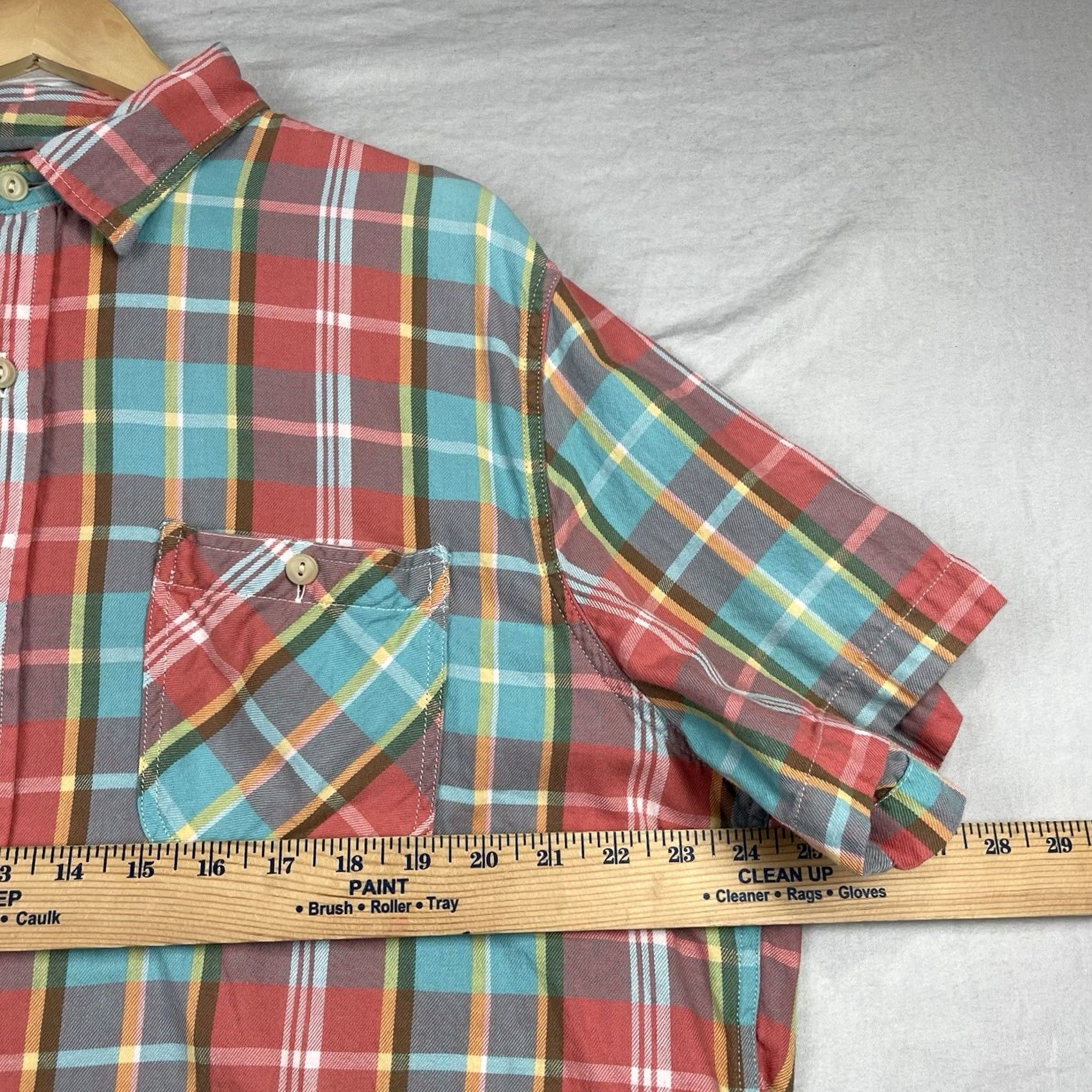 Vintage Denim & Supply Ralph Lauren Shirt Mens 2XL Pink Plaid Button-Up Kore Madras Pocket Casual Preppy Console Size US XXL / EU 58 / 5 - 5 Thumbnail