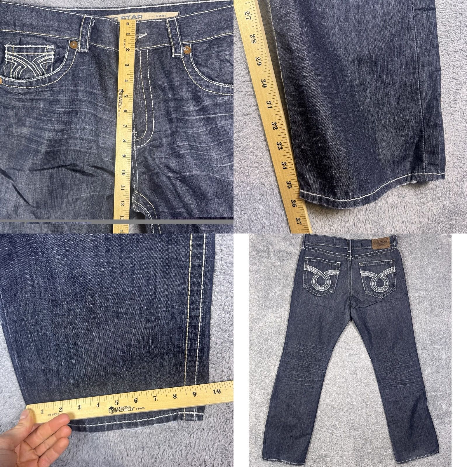 Vintage VINTAGE Big Star Jeans Pioneer Bootcut Collection Cowboy Western Men 38L x36 Size US 38 / EU 54 - 9 Thumbnail