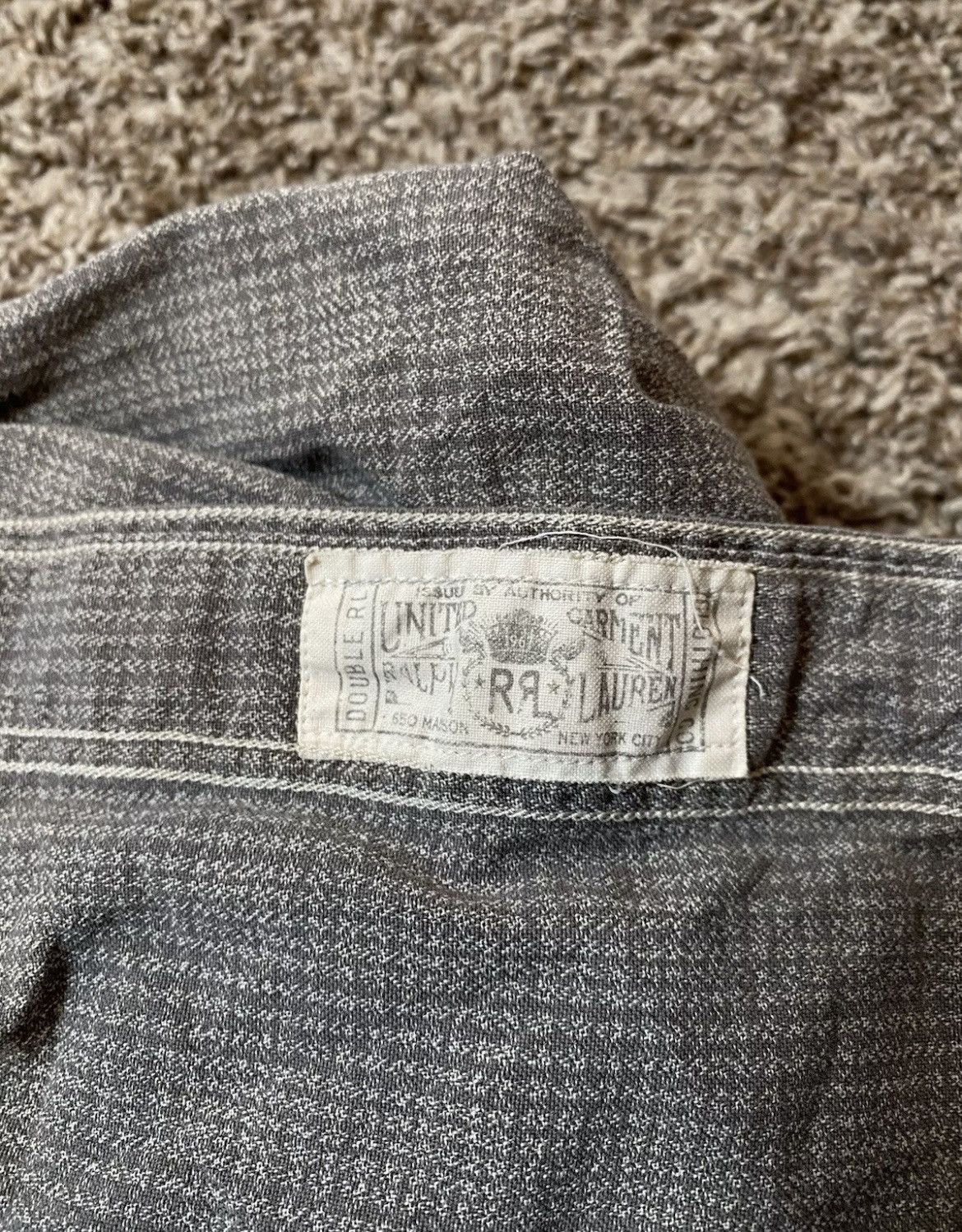 RRL Ralph Lauren Double RL Ralph Lauren Gray Flannel Button Down Shirt Size US XXL / EU 58 / 5 - 6 Thumbnail