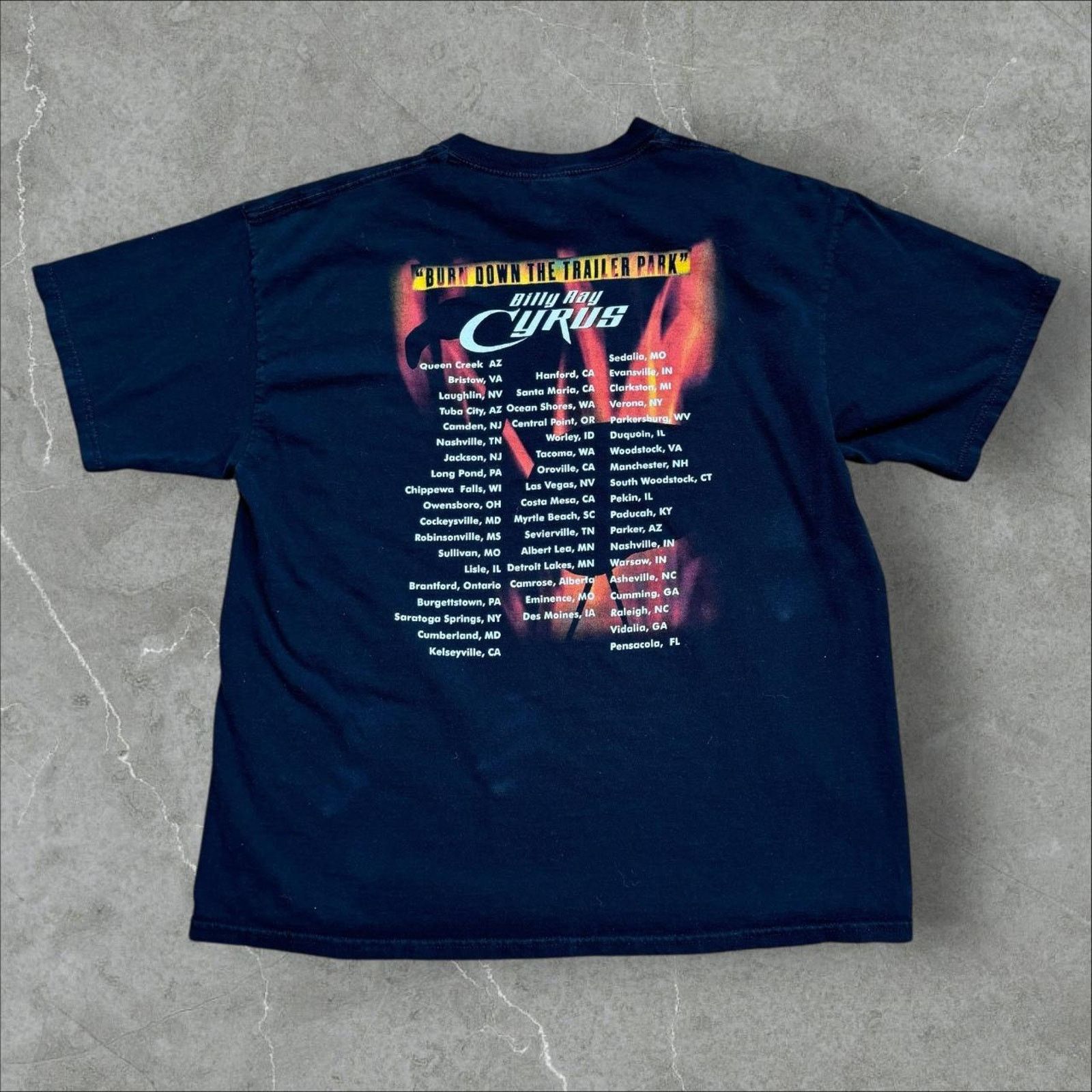 Other 2001 Billy Ray Cyrus Tour Tee "Burn Down the Trailer Park" Size US XL / EU 56 / 4 - 2 Thumbnail