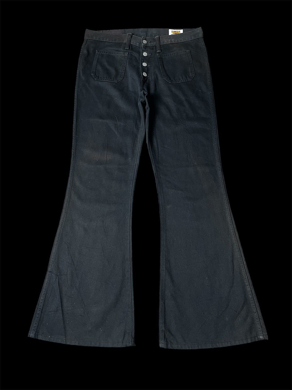 If Six Was Nine Super Flare Big John Distressed Jeans Size US 30 / EU 46 - 3 Thumbnail