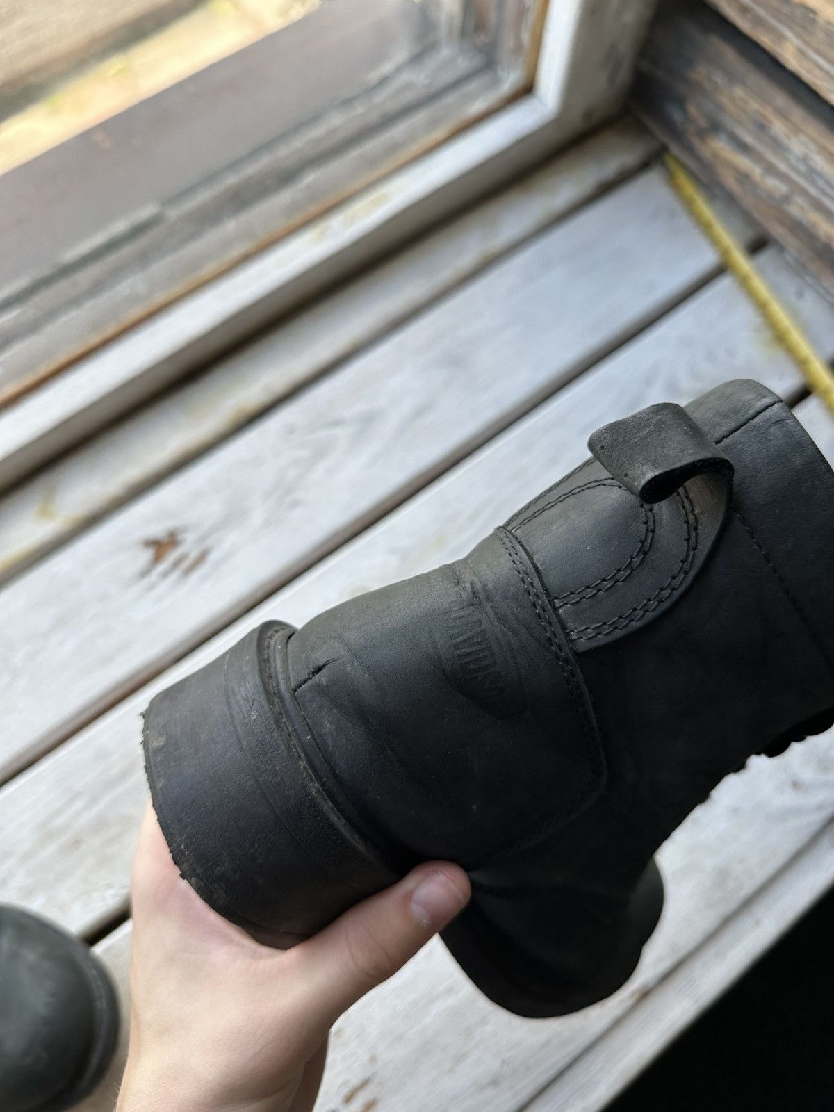 Harley Davidson 🚨RARE HARLEY DAVIDSON BLACK BOOTS METAL WITH LOGO IF6WAS9 Size US 6 / IT 36 - 13 Thumbnail