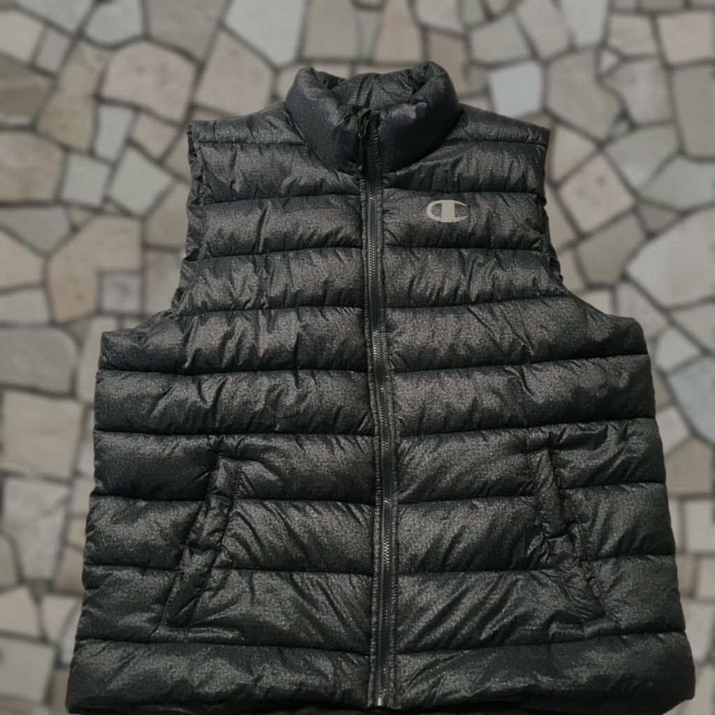 Champion Champion Puffer Vest Mens XL Charcoal Gray Full Zip Regular Size XL Gray Vest Mens Champion Size US XL / EU 56 / 4 - 1 Thumbnail
