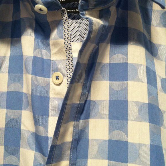 BUGATCHI BUGATCHI MENS NEW BLUE 100%COTTON CASUAL SHIRT SIZE:M Size US M / EU 48-50 / 2 - 7 Thumbnail