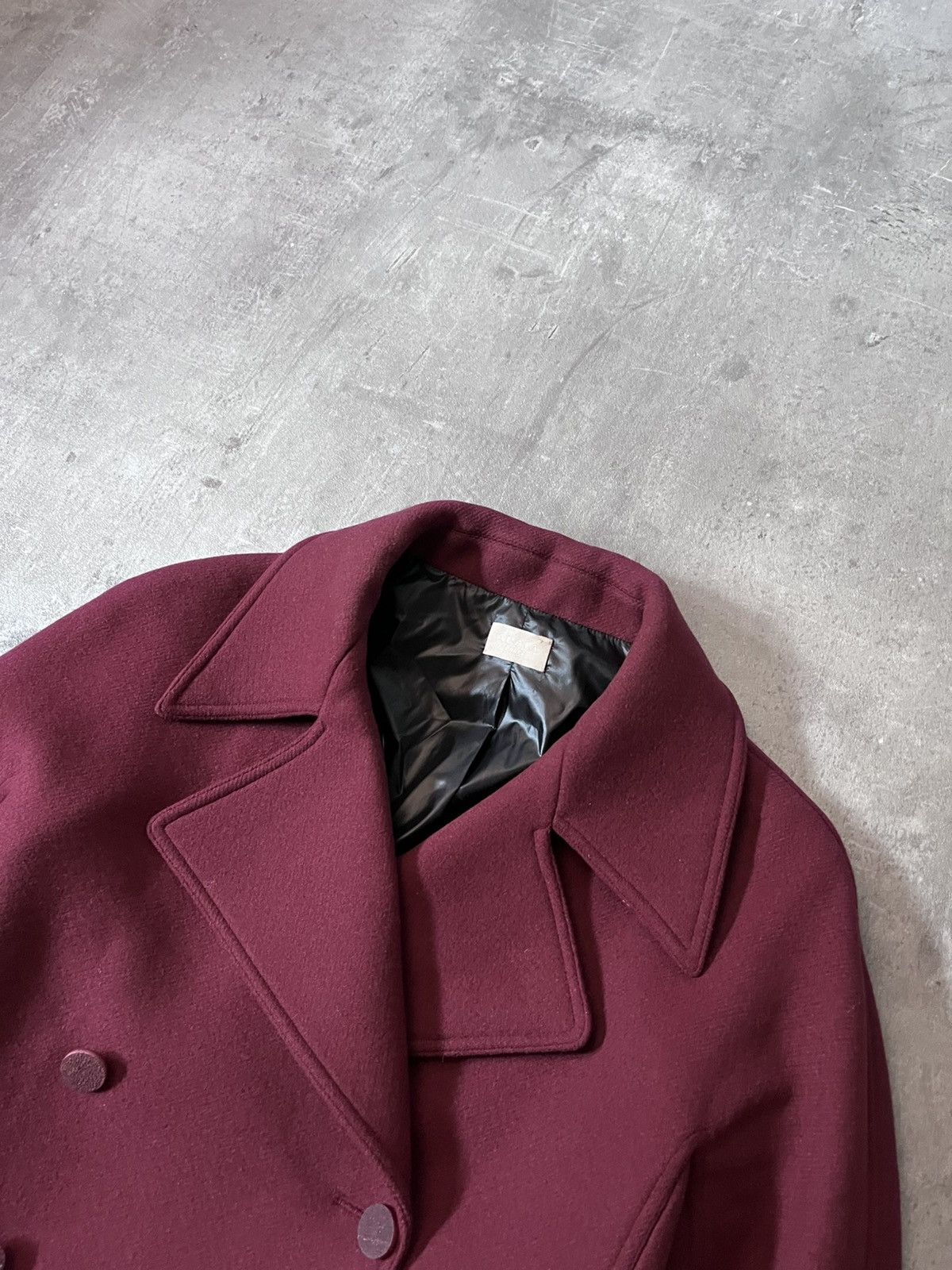 Alaia Alaia Double Breasted Burgundy Wool Coat Size M / US 6-8 / IT 42-44 - 4 Thumbnail