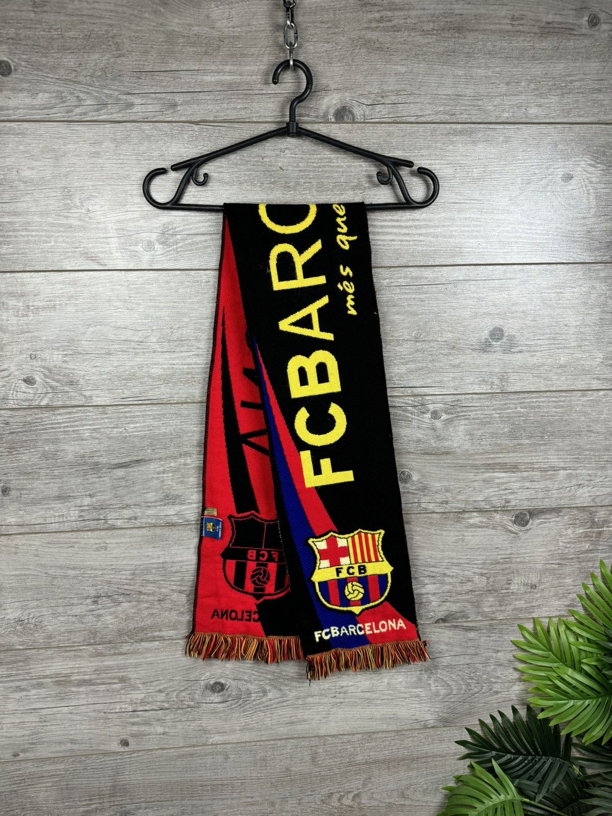 Vintage Vintage Scarf F C Barcelona Football Y2K hype Size ONE SIZE - 3 Thumbnail