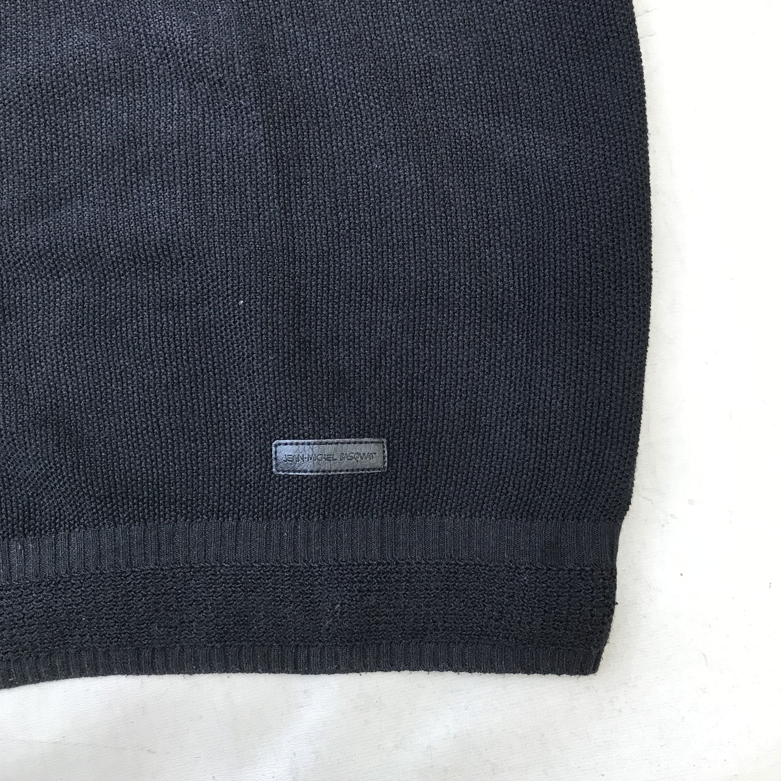 Jean-Michel Basquiat × Vintage Jean Michel Basquiat Jmb Black Polo Knitwear Size US M / EU 48-50 / 2 - 10 Thumbnail