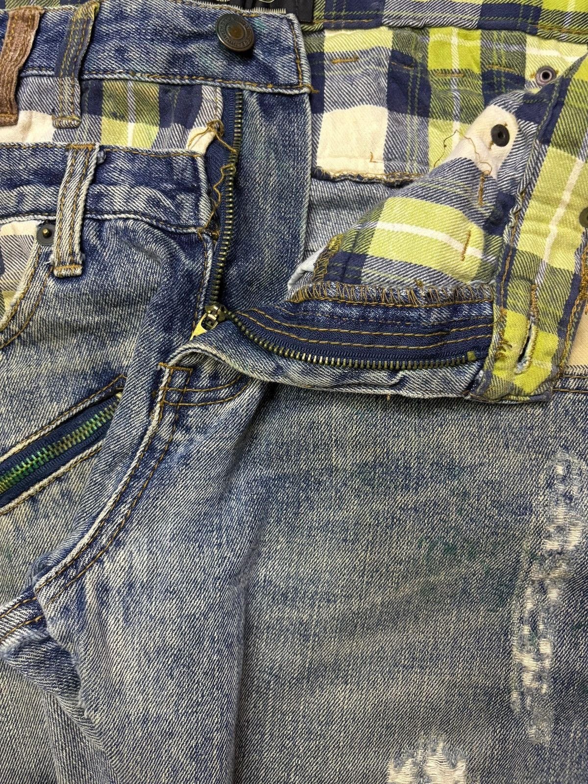 Japanese Brand Vintage Breathmint Double Waist Mud Wash Loose Jeans Size US 32 / EU 48 - 9 Thumbnail