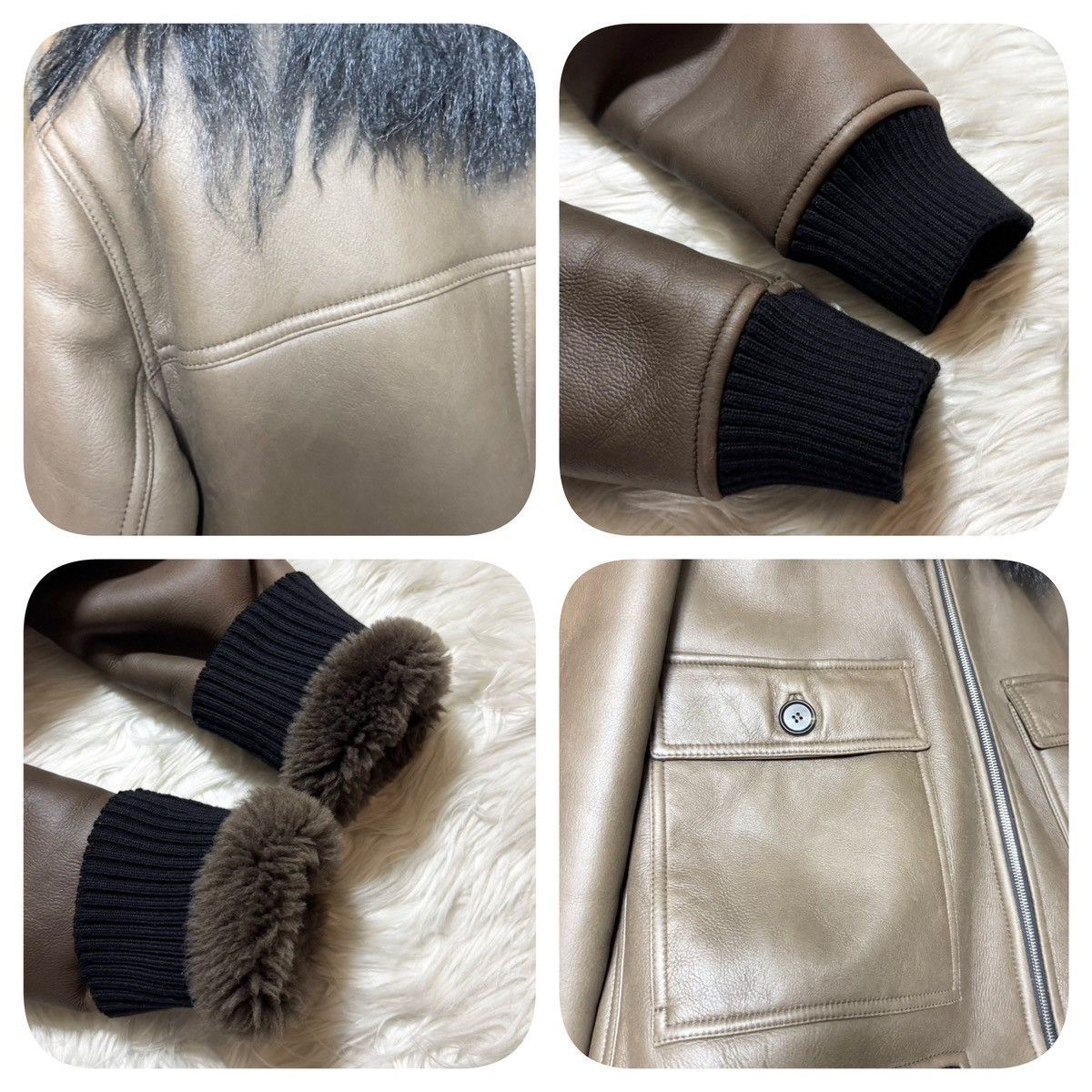Marni Marni full fur lining leather blouson bomber jacket 42 olive Size M / US 6-8 / IT 42-44 - 13 Thumbnail