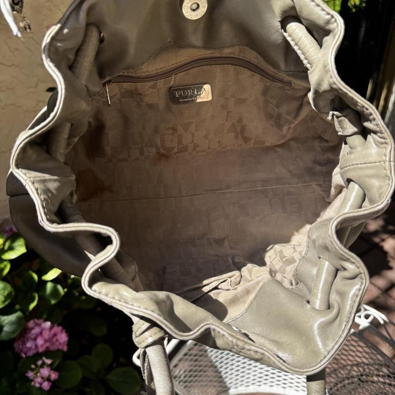 Furla Greyish-Green Scrunched Furla Bag Size ONE SIZE - 6 Thumbnail