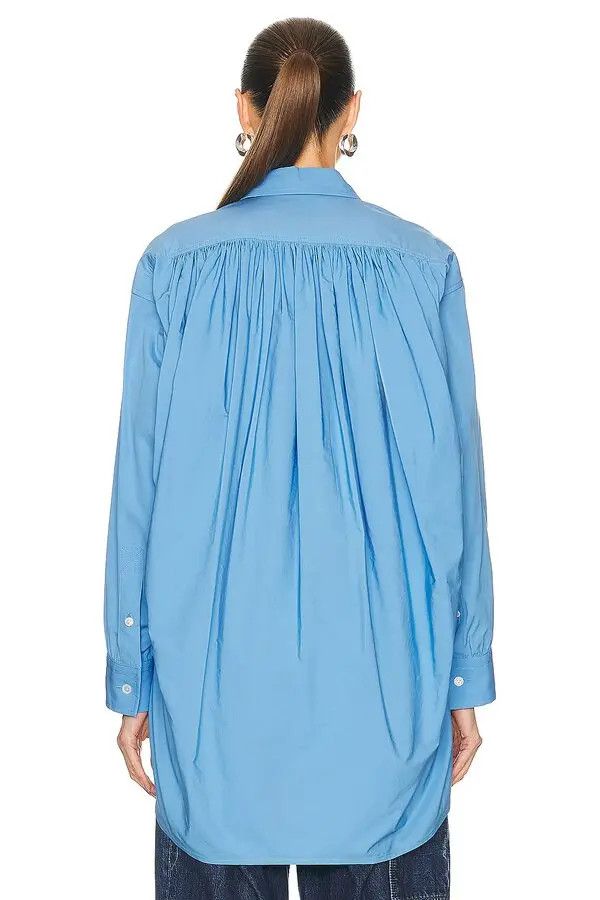 Bottega Veneta o1y0725 Solid Color Shirt in Light Blue Size XS / US 0-2 / IT 36-38 - 3 Thumbnail