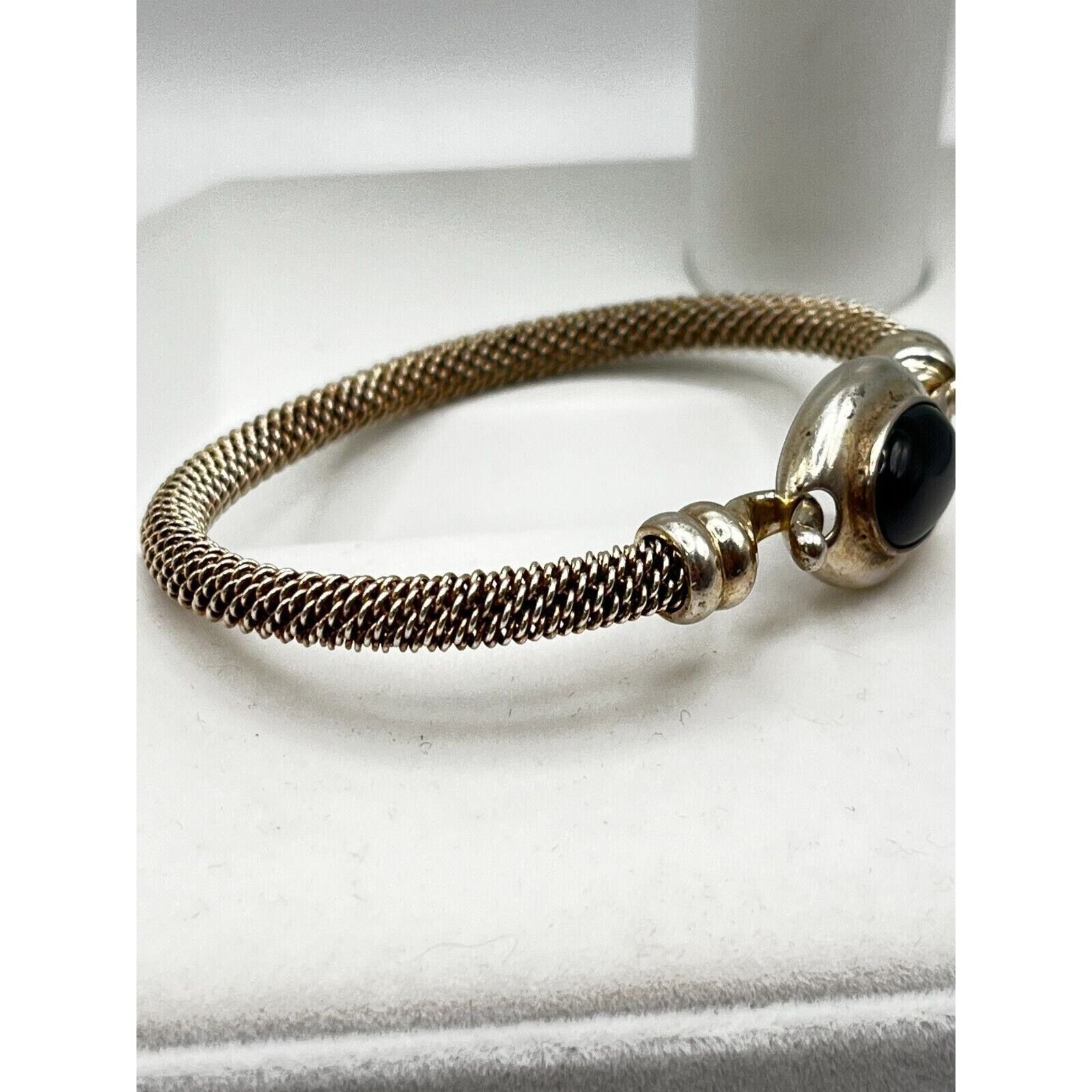 The Unbranded Brand Vintage Joseph Esposito ESPO Onyx Bangle Bracelet 7" Size ONE SIZE - 7 Thumbnail