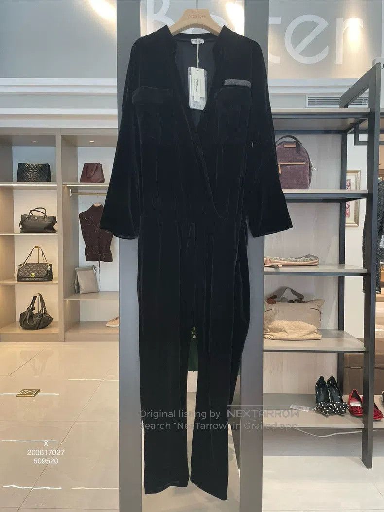 Brunello Cucinelli Brunello Cucinelli size M Black Long Sleeve Jumpsuit Size 25" / US 0 / IT 36 - 1 Thumbnail
