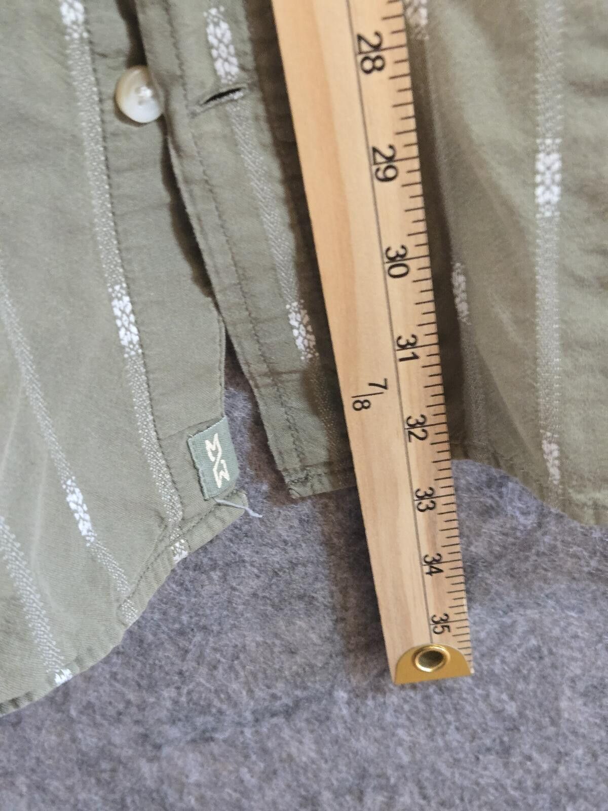 Other Olive 100% Cotton 2XL Stripe Button Down Shirt Boho Size US XXL / EU 58 / 5 - 5 Thumbnail