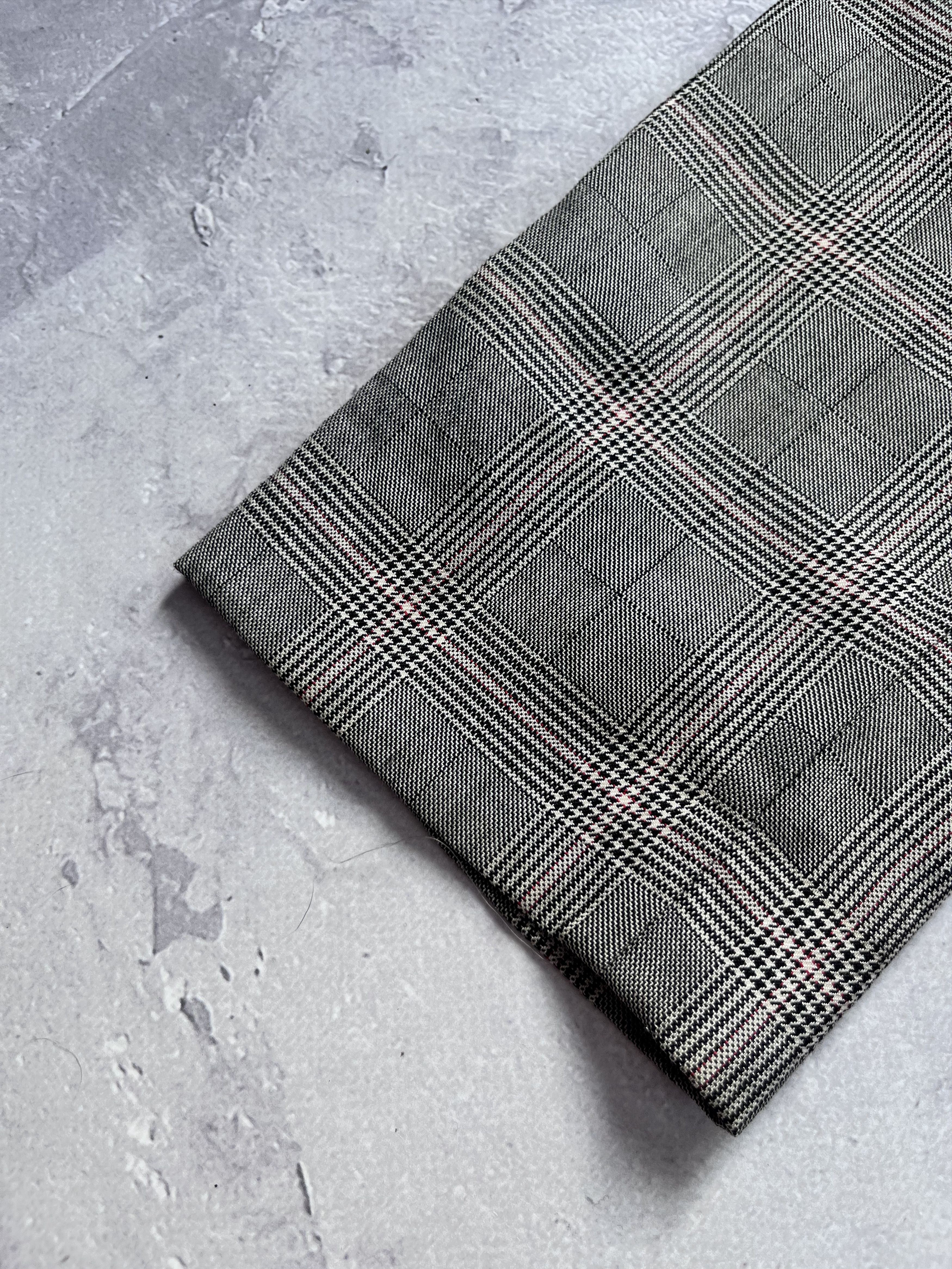 Gucci Gucci Tom Ford Era Silk/Wool Gray Check Trousers Pants Size 28" / US 6 / IT 42 - 4 Thumbnail