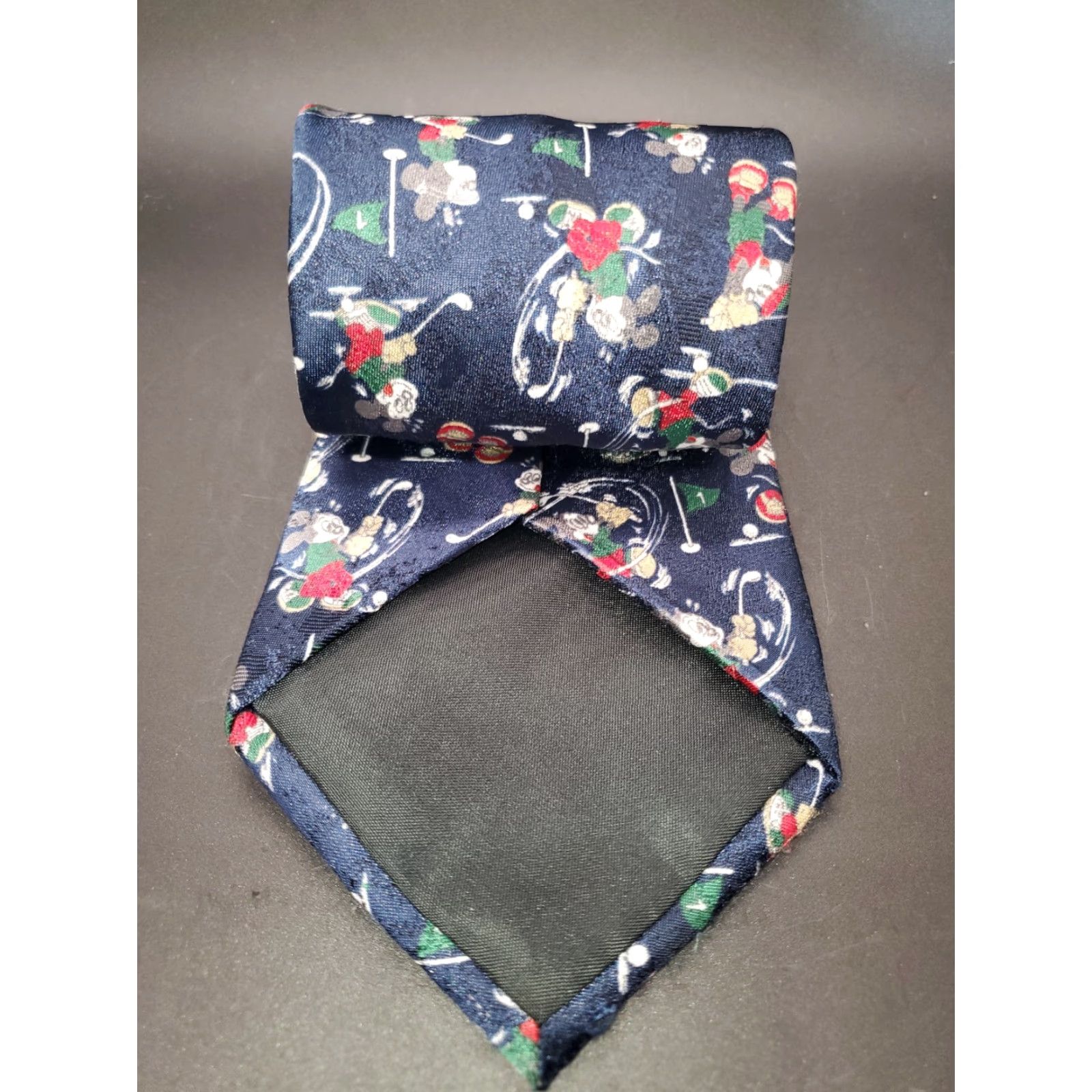 Disney VINTAGE Atlas Design Disney Golfing Tie Mickey Mouse & Co Red 100% Silk Silk Embroidered Men Tie Classic 57-60 in. AU? Size ONE SIZE - 2 Thumbnail